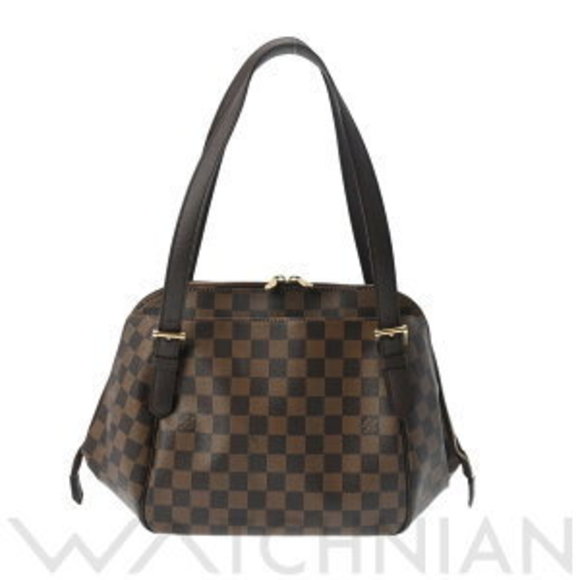 Louis Vuitton Damier Belem MM Brown Canvas Shoulder Bag - Picture 1 of 9